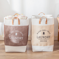 Panier à linge pliable grande capacité en tissu tressé écologique et durable, sac de rangement moderne pour vêtements, idéal pour la salle de bain et l'organisation de la maison