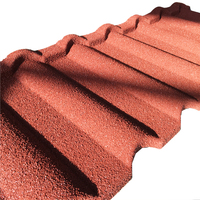 Tuile de toiture durable au design coloré, installation facile, pour usage résidentiel et commercial, tuile de toiture en métal revêtue de pierre