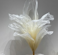 Centre de table en tulle transfrontalier le plus vendu, fleurs artisanales en filet de soie sur socle, pour mariage, décoration de maison, vitrine, accessoire photo