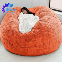 IEasy – chaise pouf de 7 pieds avec housse en fourrure lavable en Machine, canapé-lit de grande taille et meubles de chaise longue géant, livraison directe
