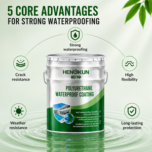 HENGKUN Acrylic Waterproof Coating for Concrete Roof Bathroom Building Maintenance Projects-<b>Rubber</b> Coating Appliance <b>Paint</b> - Product Image 1