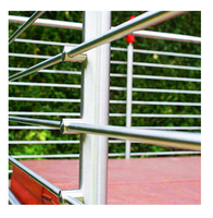 Système de Rampes et Balustrades d'Escalier TAKA en Acier Inoxydable, Poteau, Main Courante, Barre Transversale