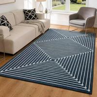 Polypropylen Shaggy Langflor-Teppich Creme Rautenmuster Weicher Maschinengewebter Teppich Pflegeleichter Wohnzimmer-Bodenteppich