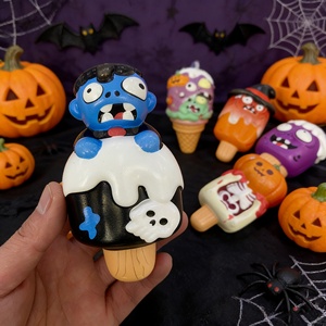 Jouet anti-stress en mousse PU à rebond lent, best-seller transfrontalier, en forme de crème glacée d'Halloween, pour la coordination œil-main des enfants - Product Image 2