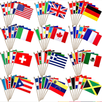 Personnalisez des mini-drapeaux agitableurs portables avec votre propre logo – Fabrication en usine de drapeaux et bannières promotionnels avec bâtons en plastique ou en bois