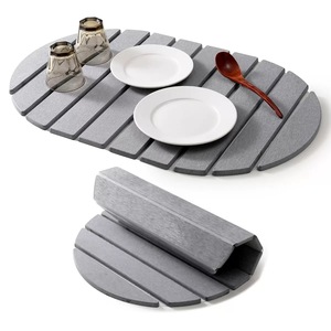 Alfombrilla de Baño Plegable Gris de Piedra, Alfombrilla de Tierra de Diatomeas Súper Absorbente, Alfombrilla Antideslizante de Secado Rápido <span class=keywords><strong>para</strong></span> Encimera de Cocina - Product Image 1