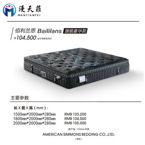ที่นอนยางพารา Simmons Luxury Dream Series รุ่น Medium Firm Pocket Spring ขนาดเตียงคู่ สำหรับใช้ในห้องนอน - Product Image 2