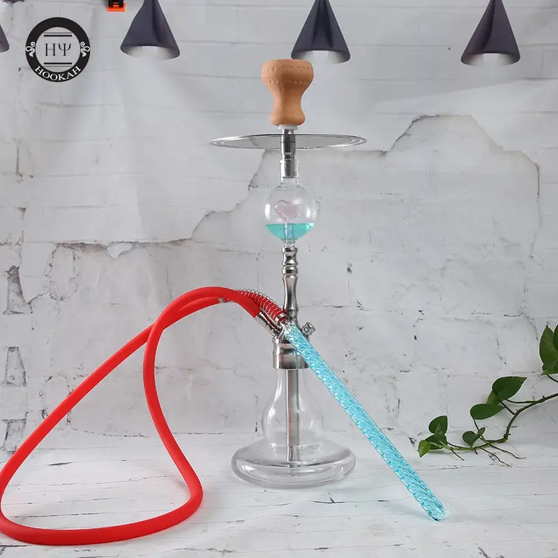 Wholesale stained glass hookah mouthpieces accessories handle cheap price stained glass suction nozzle hookah chic