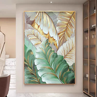 Peinture Murale 3D Moderne en Porcelaine HD, Design Haut de Gamme Doré, Idéale pour Hôtels, Cafés et Salons – Vente en Gros