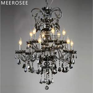 Meerosee di cristallo portacandele Retro lampada di cristallo di lusso americano decorazione per la casa di illuminazione Lustras MD88066 - Product Image 1