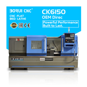 Torno CNC <span class=keywords><strong>de</strong></span> Alta Rigidez CK6150 Equipado con Sistema <span class=keywords><strong>de</strong></span> Control Fanuc para el Procesamiento <span class=keywords><strong>de</strong></span> Piezas Grandes y Medianas - Product Image 1