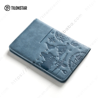 Portefeuille de voyage familial RFID TILONSTAR TPW102, étui pour passeport, sacs pour certificats, étui en cuir pour passeport