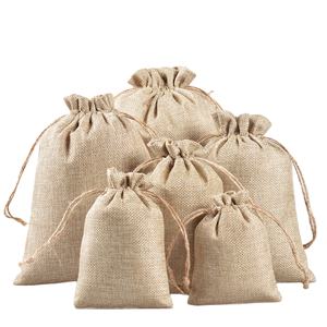 Personalized Burlap Hessian Jute Drawstring Bags for Christmas Wedding Party Favor <strong>Seed</strong> Jewelry Craft Dust Burlap Pouch Logo - Product Image 1