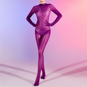 <span class=keywords><strong>Medias</strong></span> de cuerpo entero 5D ultrafinas con cuello alto que se ajustan al pecho, sin costuras, translúcidas, con aceite de caballo - Product Image 4