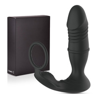 Plug Anal Télescopique Télécommandé APP Masseur de Prostate Masturbateur à Vibration à Chambre Arrière Partagée pour Hommes et Femmes Adulte