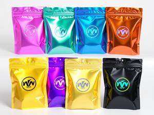 Sacchetti di Mylar personalizzati certificati FDA a prova di odore sacchetto di tabacco 3.5 7g 14g chiusura lampo in plastica a base di fiori di Mylar a prova di bambino - Product Image 3