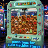 Lot de jouets en peluche pour machines à grue d'arcade, récompenses pour les jeux de carnaval, les activités de fête et les lieux de divertissement familial