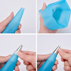 DIY المطبخ الخبز كعكة أداة زخرفة الفولاذ المقاوم للصدأ فوهة تحويل أدوات سيليكون بودرة الأنابيب كريم كيس المعجنات - Product Image 3