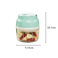 Migecon - Picadora Eléctrica de Alimentos de 150 ml, Picadora de Verduras Eléctrica Portátil de Plástico, Mini Procesador de Alimentos Ecológico