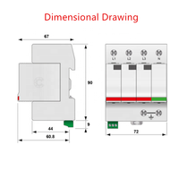 Signalisation à distance Type 2 AC parafoudre-3-phase + N DS44S-400/G