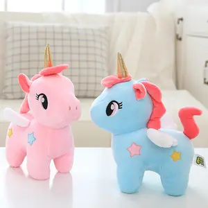 Ready To Ship Kawaii 20cm Kids Unicorn Toys Super Unicorn Shaped Pillow Cute Cuddle Plush Unicorn Stuffed