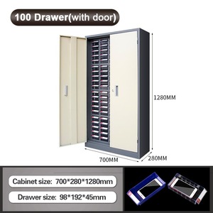 Leadloong Nhiệm Vụ Nặng Nề Kim Loại Tập Tin Ngăn Kéo Tủ 100 Ngăn Kéo 700*280*1280Mm Phân Loại Lưu Trữ Đồ Trang Sức Nhà Để Xe Các Bộ Phận Tổ Chức Cửa - Product Image 2