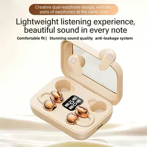 Écouteurs sans fil à conduction osseuse 2 en 1, intra-auriculaires et à clipser, TWS, stéréo HiFi, faible latence, pour le sport - Product Image 2