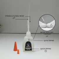 Colle liquide cyanoacrylate écologique 50g pour une adhérence forte sur divers matériaux pour le travail du bois