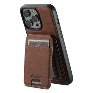 Étui portefeuille magnétique en cuir PU Litchi Grain de mode vintage pour iPhone 15 14 13 ProMax pour étui de téléphone Samsung