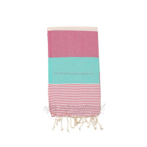 HAVANA PESHTEMAL ผ้าขนหนูผ้าฝ้ายออแกนิกสไตล์ตุรกีแบบฮัมมัม,ผ้าขนหนูชายหาดลายทางสีสันสดใส - Product Image 1