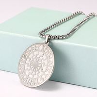 Collier Pendentif Viking Homme Runes Nordiques Slaves Amulette Talisman Acier Inoxydable Doré Longue Chaîne Boîte Bijoux