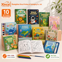 Carnet de dessin pour enfants OEM, impression personnalisée de la couverture, impression numérique, plastification, activité artistique en classe de maternelle, spirale