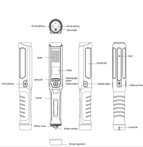 Profession elle Brennstoffzellen genauigkeit Schnelltest-Alkohol tester mit roter und blauer LED-Taschenlampen-Baton-Steuerung - Product Image 5