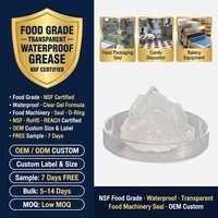 Graisse silicone transparente de qualité alimentaire NSF H1, imperméable, pour emballage alimentaire, déposeur de bonbons, remplisseur de saucisses, fabrication OEM sur mesure
