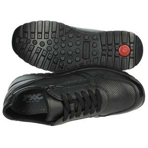Zapatillas deportivas para hombre Imac, zapatos informales de cuero negro con parte superior baja - Product Image 6