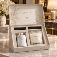 AIKUN  ODM Coffret Cadeau Parfum Personnalisé Contrôle Qualité Rigoureux Marque Privée Diffuseur à Bâtonnets et Bougie Parfumée