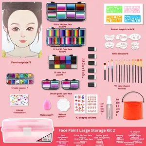 Kinderverf voor het gezicht, wateroplosbaar, voor het schilderen van het gezicht op het podium, pigment, tekenbord, plastic, bronfabriek, groothandel - Product Image 2