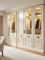 XINGRUO Kleiderschränke Schlafzimmermöbel Garderobenschrank mit Spiegeltüren & Regalen für Zuhause