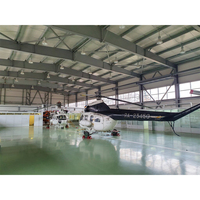 Hangar à avions à structure en acier à travée libre avec portes coulissantes et cadre en acier galvanisé durable