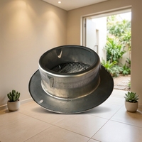Hotte de ventilation en acier inoxydable brillant de 160 mm pour sécheuse
