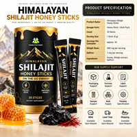 Bâtonnets de miel au Shilajit, Gommes de Shilajit Pur de l'Himalaya Or, Bonbons Gommeux au Shilajit Or Prêts à être expédiés