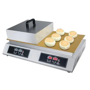 Pembuat Pancake Souffle Elektrik Dorayaki Baker Piring Ganda Tampilan Digital Pembuat Muffin Souffle Mesin Pancake Mesin Camilan