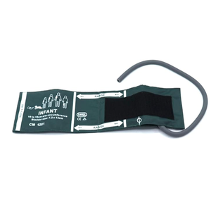 Medizinisches Zubehör Wiederverwendbare Grüne Nylon-NIBP-Manschette Doppelschlauch 10-19cm Säuglings-Blutdruckmanschette für Patientengebrauch - Product Image 6