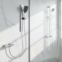 Douche pluie simple avec valve en laiton, design moderne, fixation murale pour hôtel, appartement, usage domestique