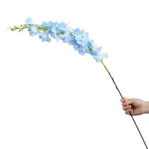 Fleur artificielle Greenway Larkspur à branche unique, pétales en PVC blancs, rouges, bleus, violets, arrangement floral décoratif - Product Image 5
