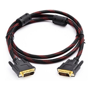สายเคเบิล DVI 1.5M 24 + 1 พินขั้วต่อคู่สีดำสีแดงถักความเร็วสูง 1080P สำหรับจอคอมพิวเตอร์การเชื่อมต่อทีวี - Product Image 4