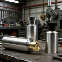 Flacon pulvérisateur cylindrique en verre vide avec diffuseur à bâtonnets pour parfums, soins de la peau et huiles essentielles - Rechargeable
