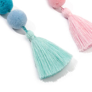 Geldbörse Handtaschen Tasche Dekor Charms Anhänger Schlüssel ring Bunte Regenbogen Boho lange Quaste PomPom Schlüssel bund - Product Image 3