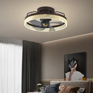 Van Xiang tavan sallayarak fan lambası yatak odası Nordic ev yemek odası fan bir avize