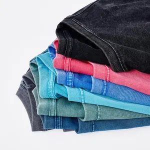Männer Vintage Wash T-Shirt Benutzer definierte T-Shirt Vintage Baumwolle T-Shirt Oem Blank Vintage Rock T-Shirt